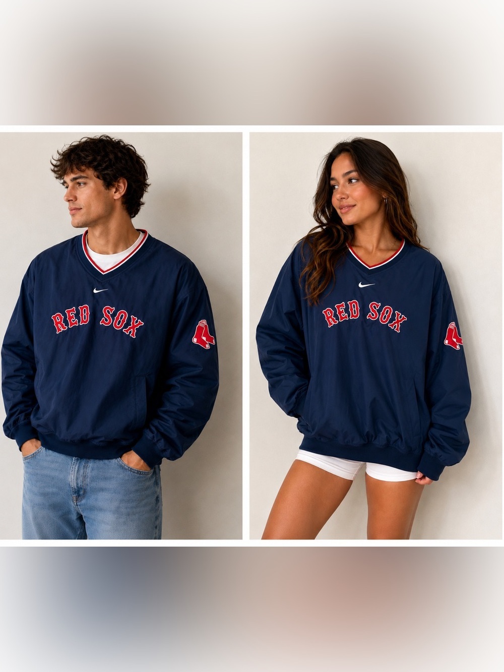 Nike Boston Red Sox Pullover Windbreaker Jacket MLB Genuine Merchandise medium